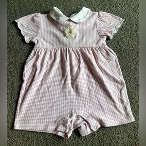 Vintage Healthtex Infant size 18 months Plaid Cottagecore One-Piece Outfit